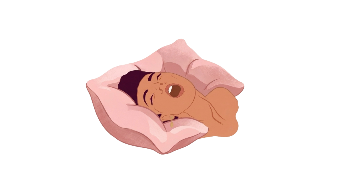 An illustration of a woman mid-orgasm 